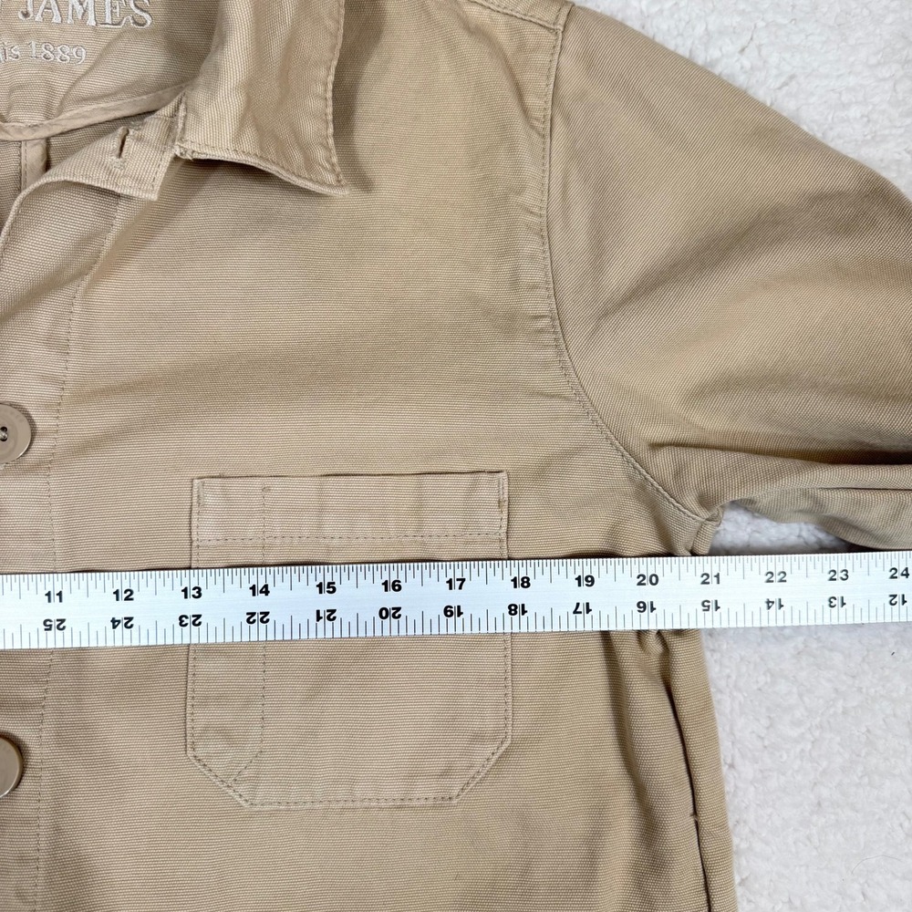 Saint James Mens Size 38 Sirocco Chore Coat Tan Khaki Cotton Canvas Work Jacket - Picture 5 of 10